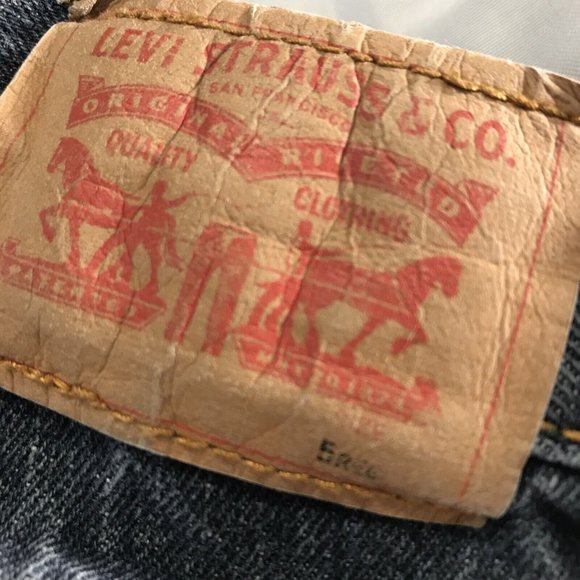 Levi Strauss Classic Red Label Shorts Youth Size 5 Reg Faux Button Pocket Design - Picture 10 of 12